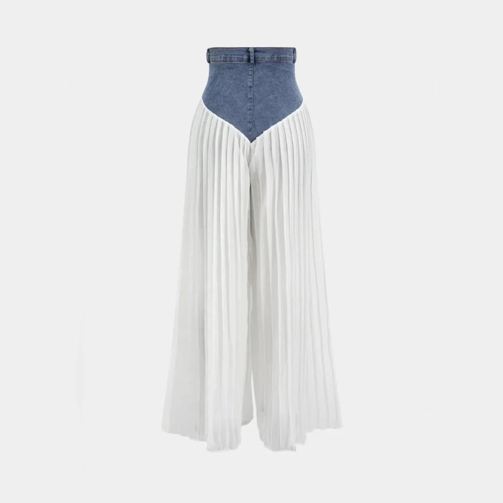 059. Micas Bustier Zipper Cami Top Chiffon Pleated Set S - Picture 5 of 6